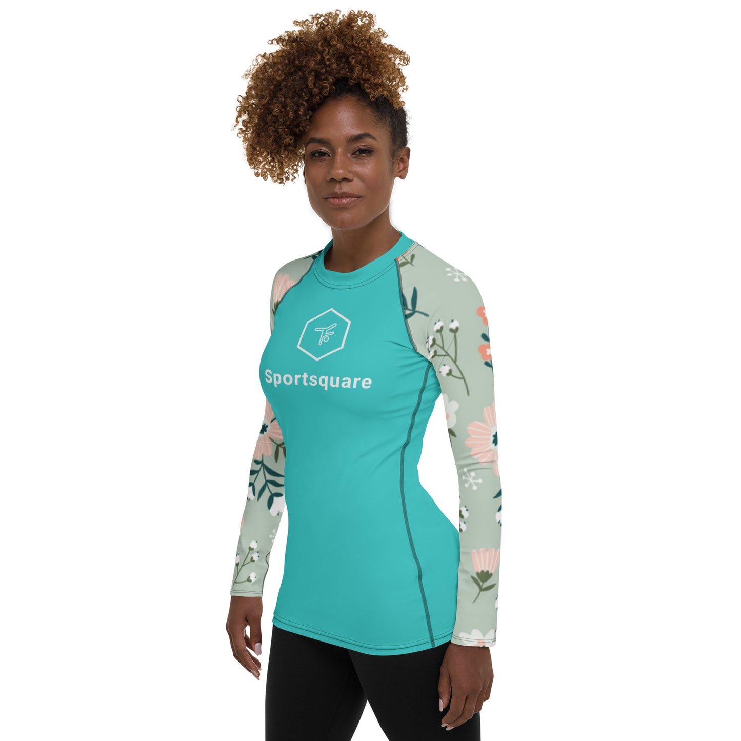 Damen-Rash-Guard "Green Diamond"