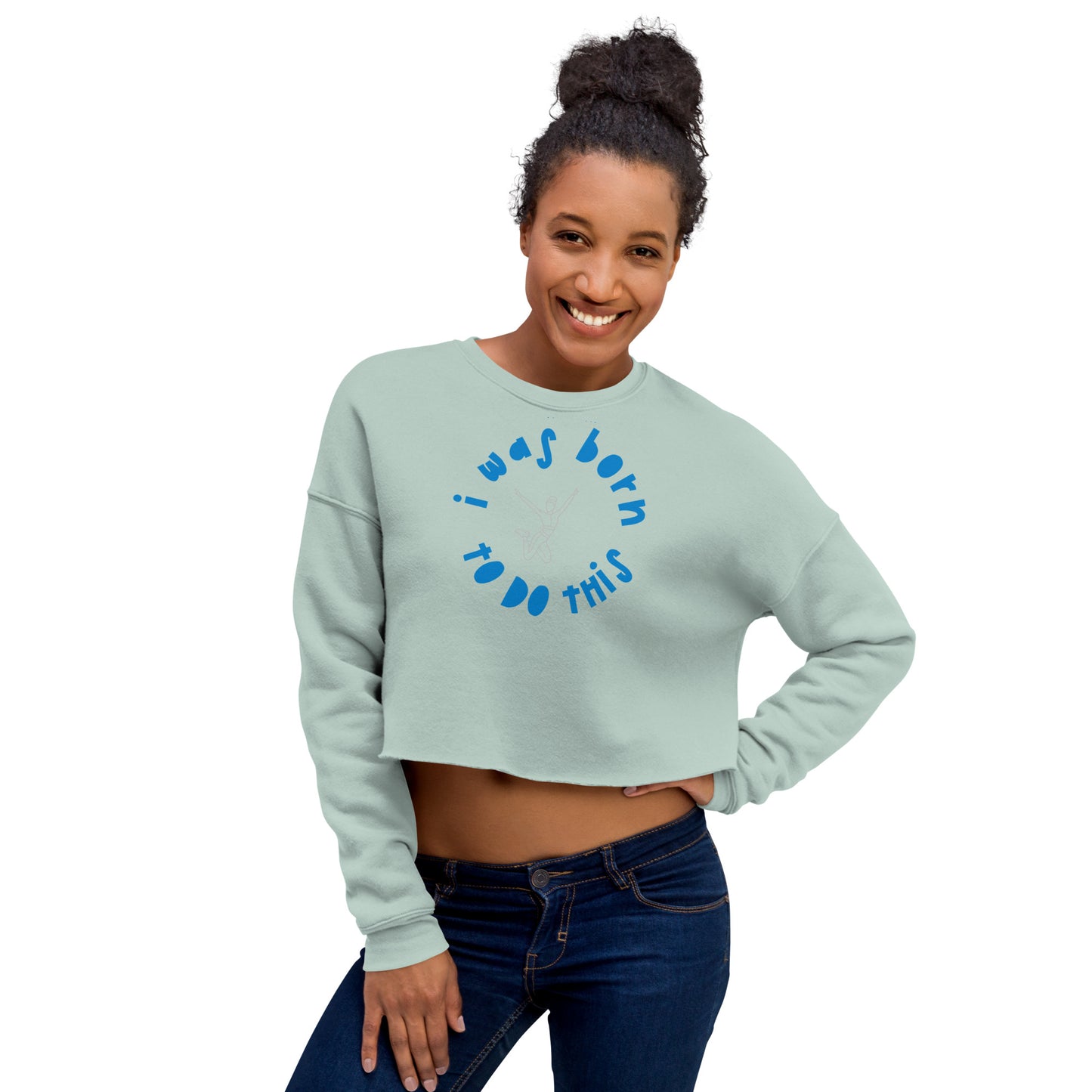 Crop-Pullover "Be Happy"