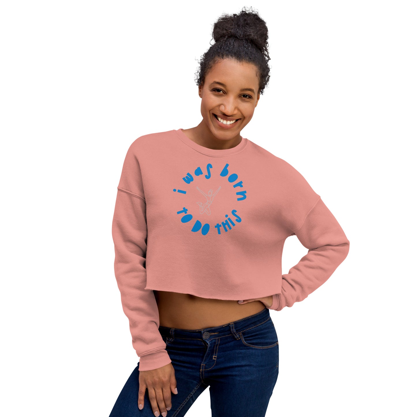 Crop-Pullover "Be Happy"